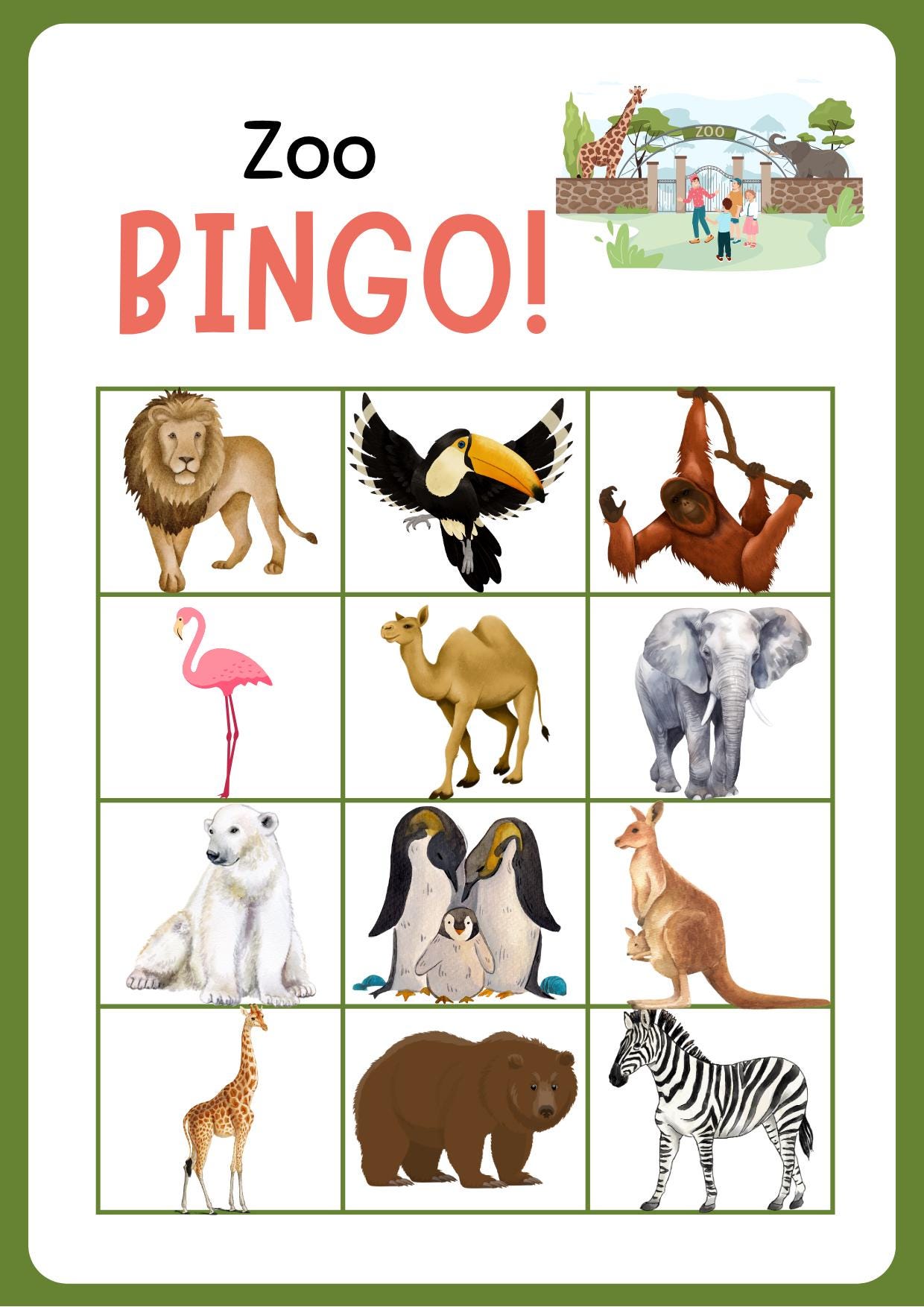 Bilder-Bingo Karten für Kinder – Lernspiel mit Spaßfaktor!