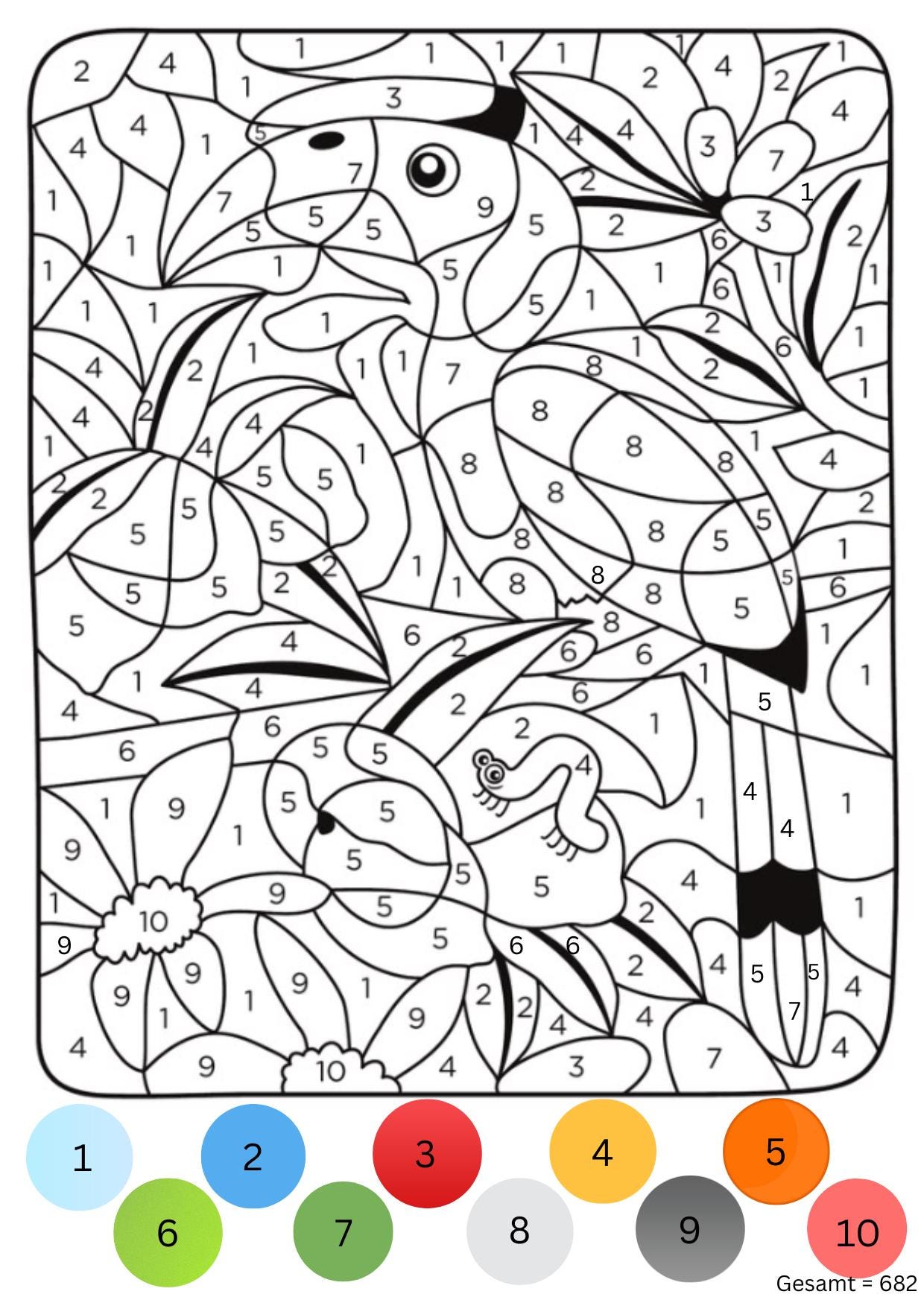 Malen nach Zahlen Sparchallenge – 10 Challenges