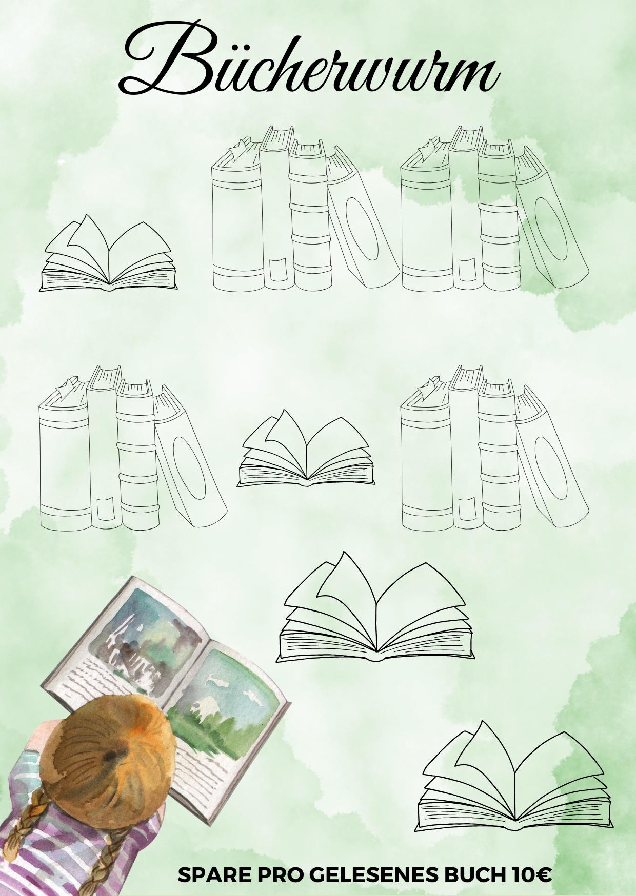 Bücherwurm Challenge – Lesespaß & Sparziel in einem