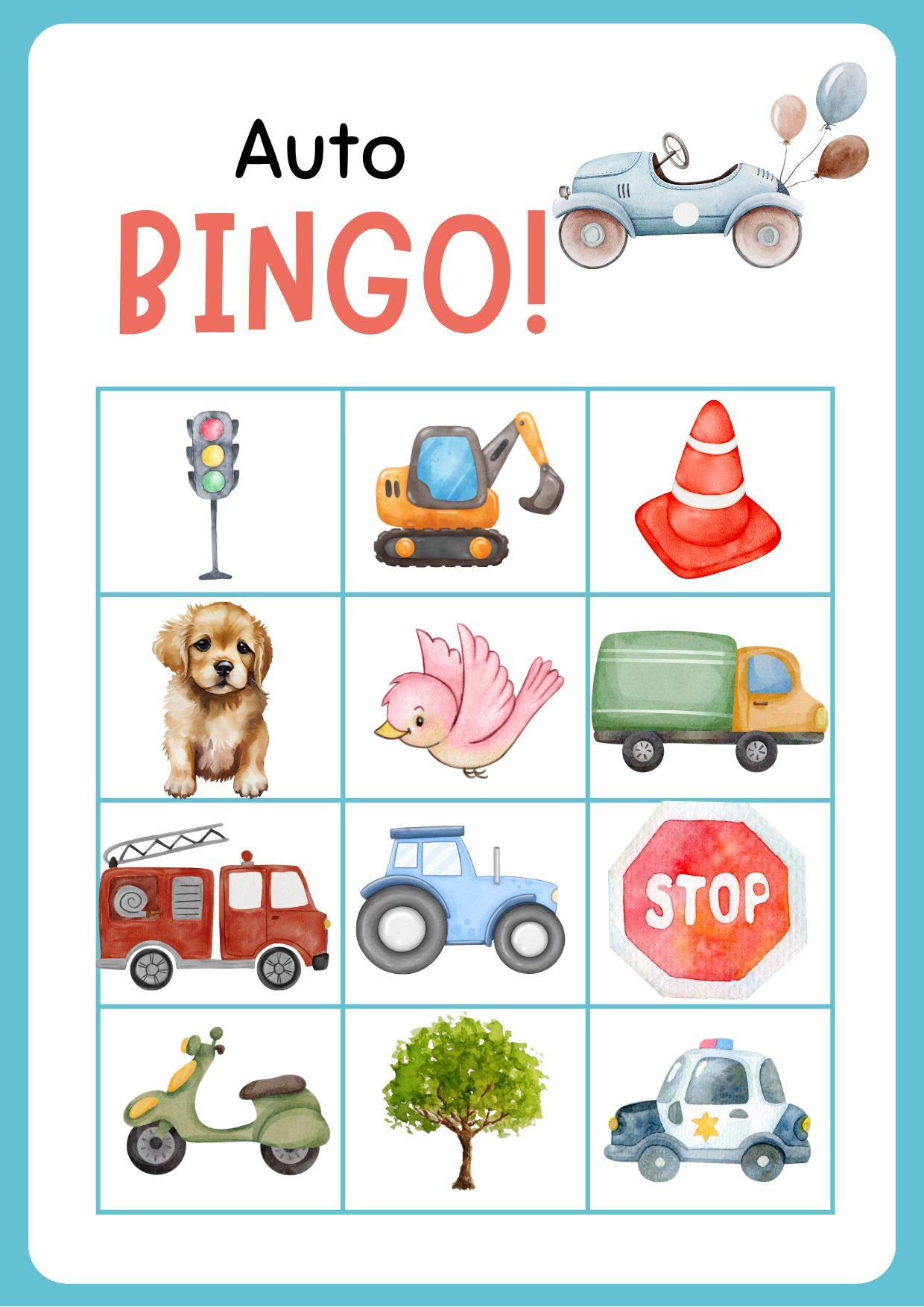 Bilder-Bingo Karten für Kinder – Lernspiel mit Spaßfaktor!