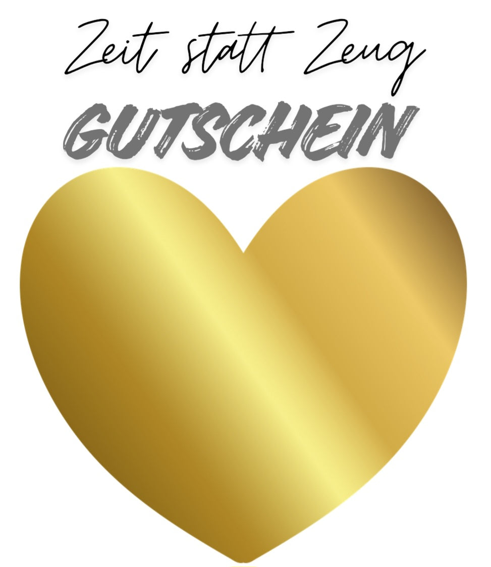 Weinflaschen-Etikett „Zeit statt Zeug“ – mit goldenem oder silbernem Rubbelherz