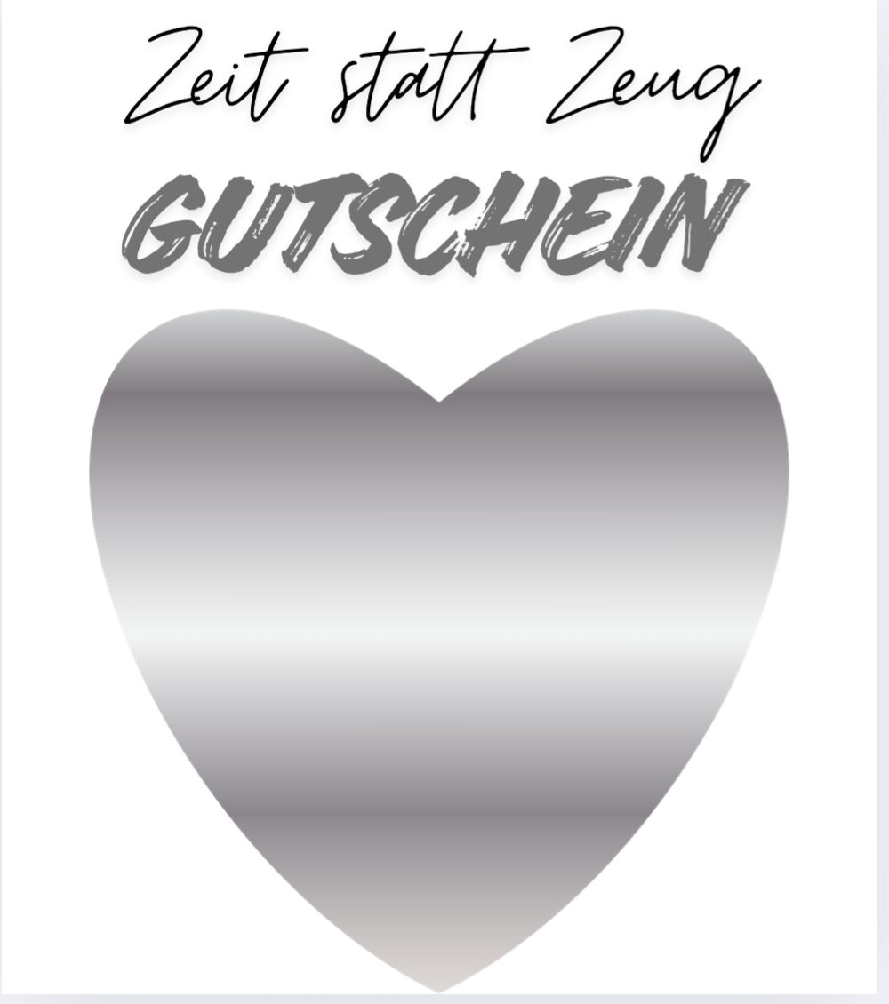 Weinflaschen-Etikett „Zeit statt Zeug“ – mit goldenem oder silbernem Rubbelherz