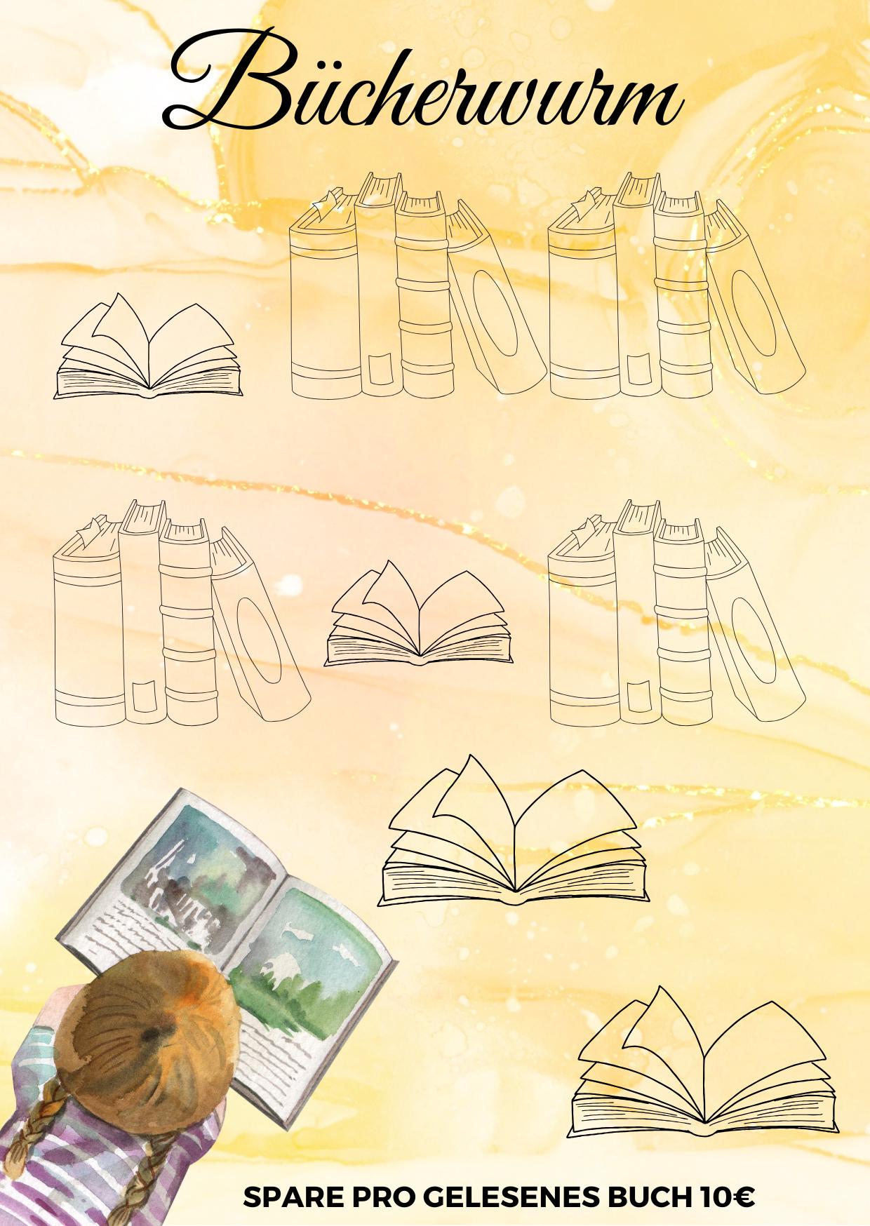 Bücherwurm Challenge – Lesespaß & Sparziel in einem