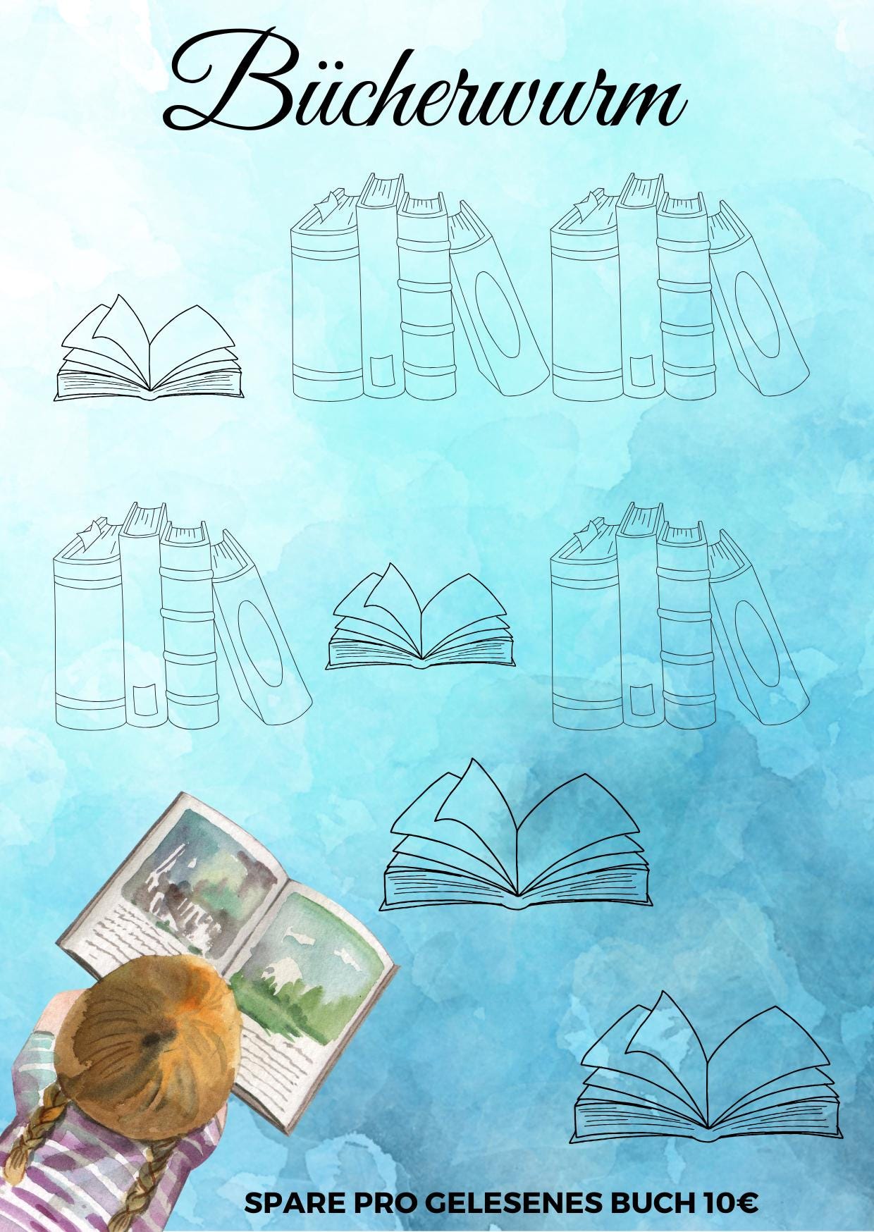 Bücherwurm Challenge – Lesespaß & Sparziel in einem