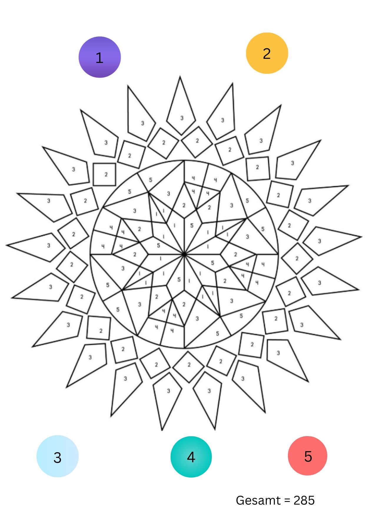 Malen nach Zahlen Sparchallenge – 10 Challenges