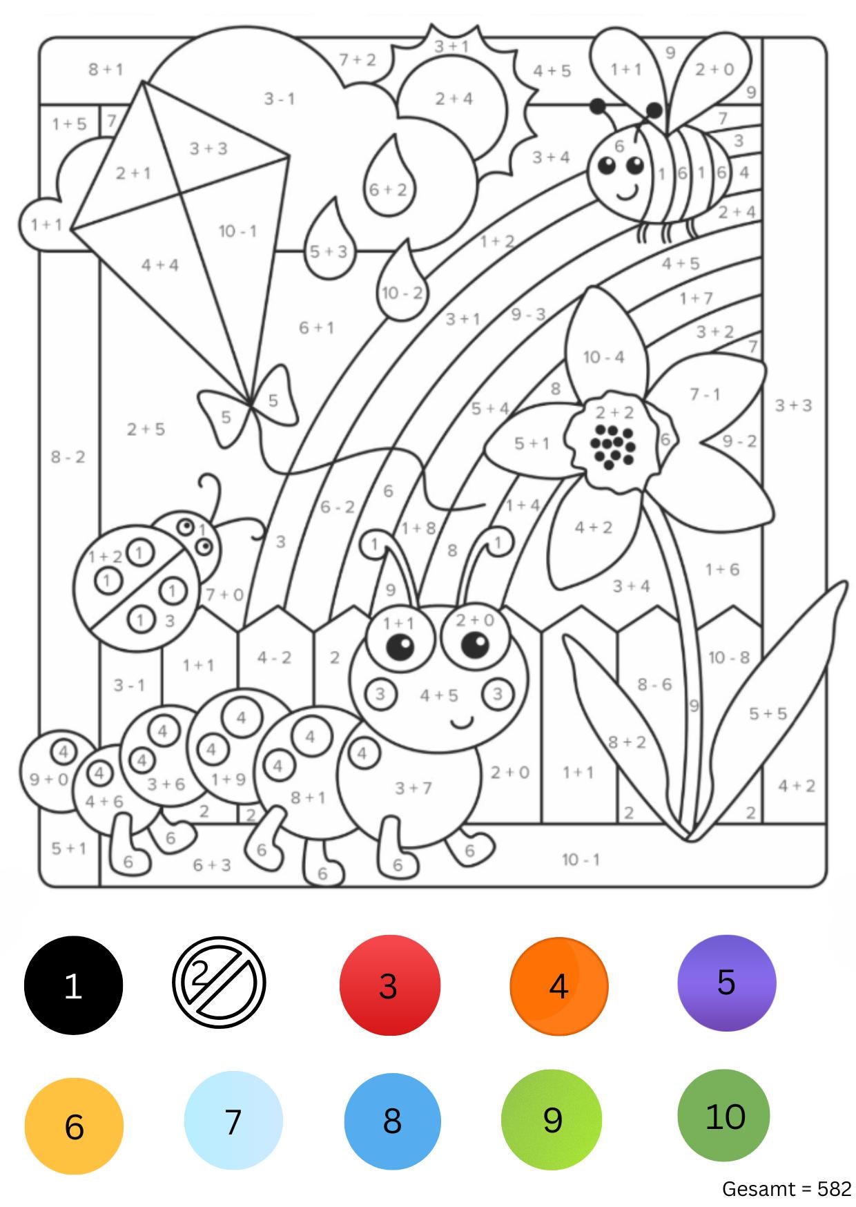 Malen nach Zahlen Sparchallenge – 10 Challenges