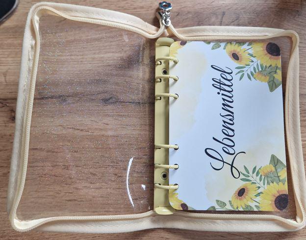 Budgetplaner / Binder A5 Transparent mit Glitzer