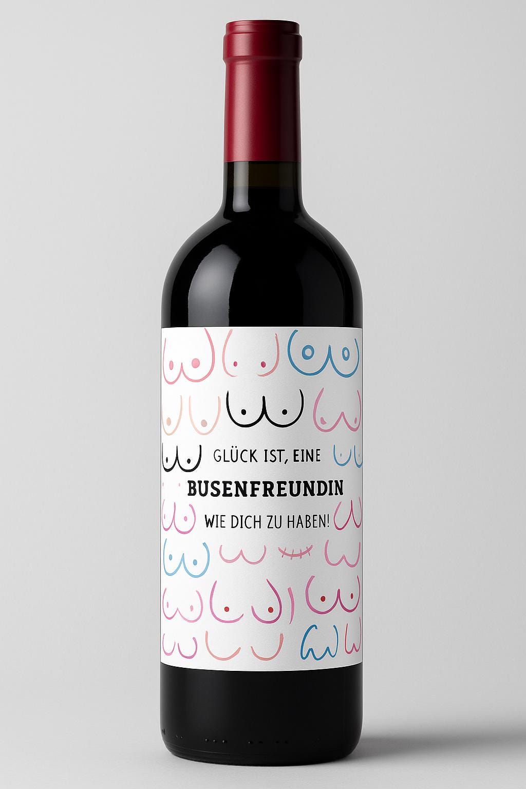 Weinetikett "Busenfreundin" – Für deine Lieblings-Freundin!