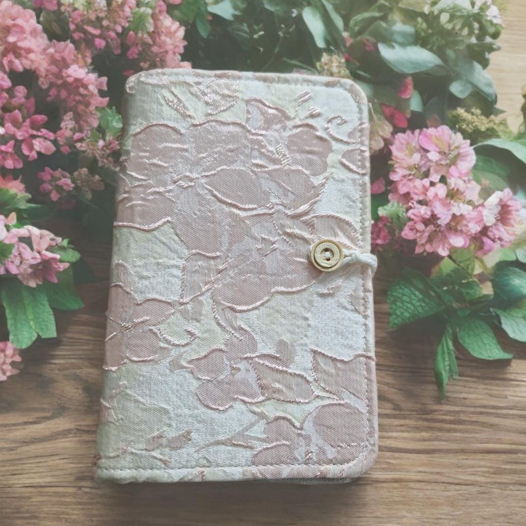 Budgetplaner / Binder A6 Blumenmuster (Stoff)