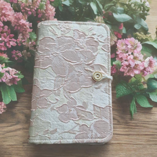 Budgetplaner / Binder A6 Blumenmuster (Stoff)