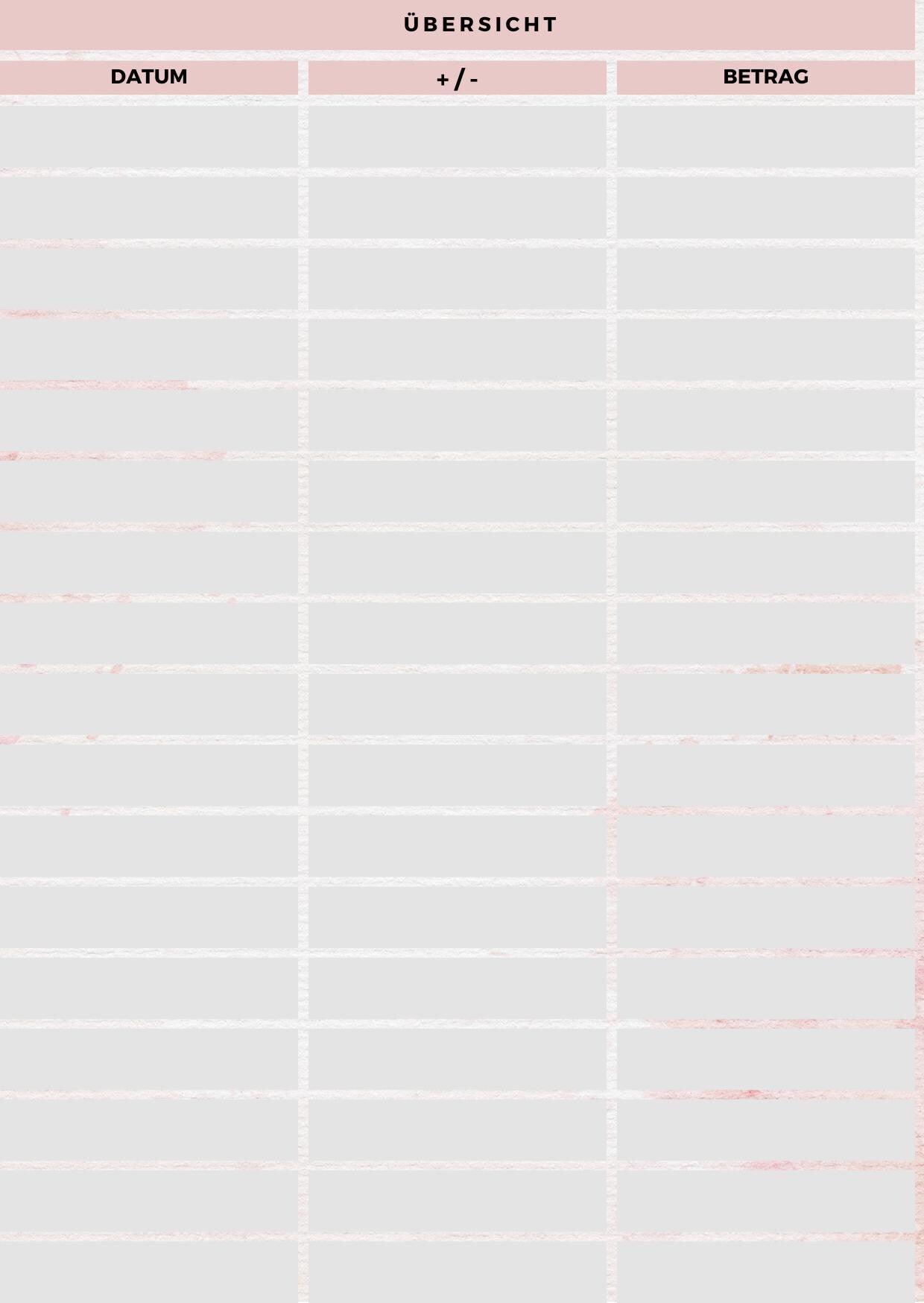 Budgetplaner A6 (Marmoriert)