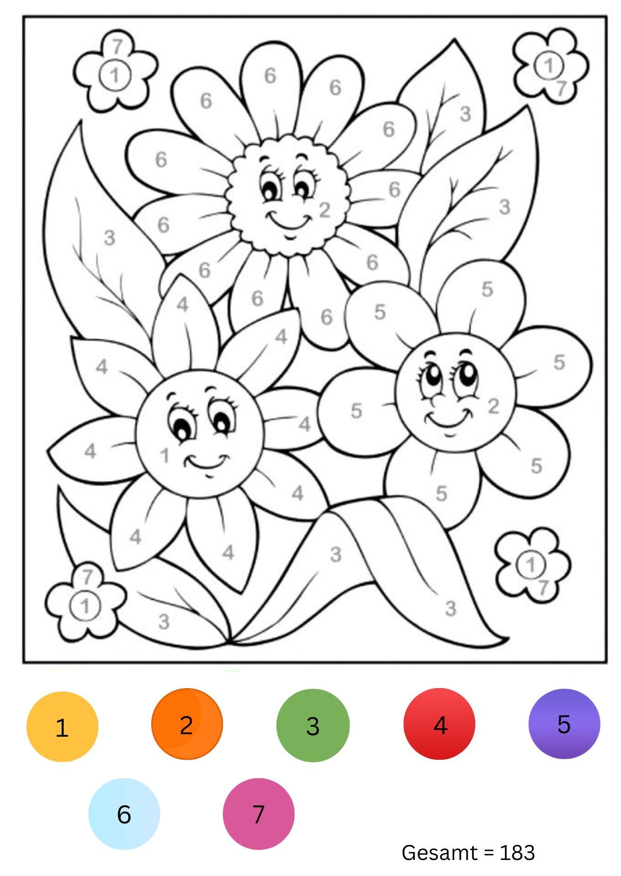 Malen nach Zahlen Sparchallenge – 10 Challenges