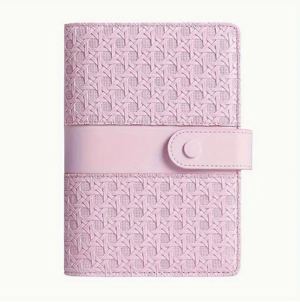 Budgetplaner / Binder A6 Wabenmuster (geflochten)