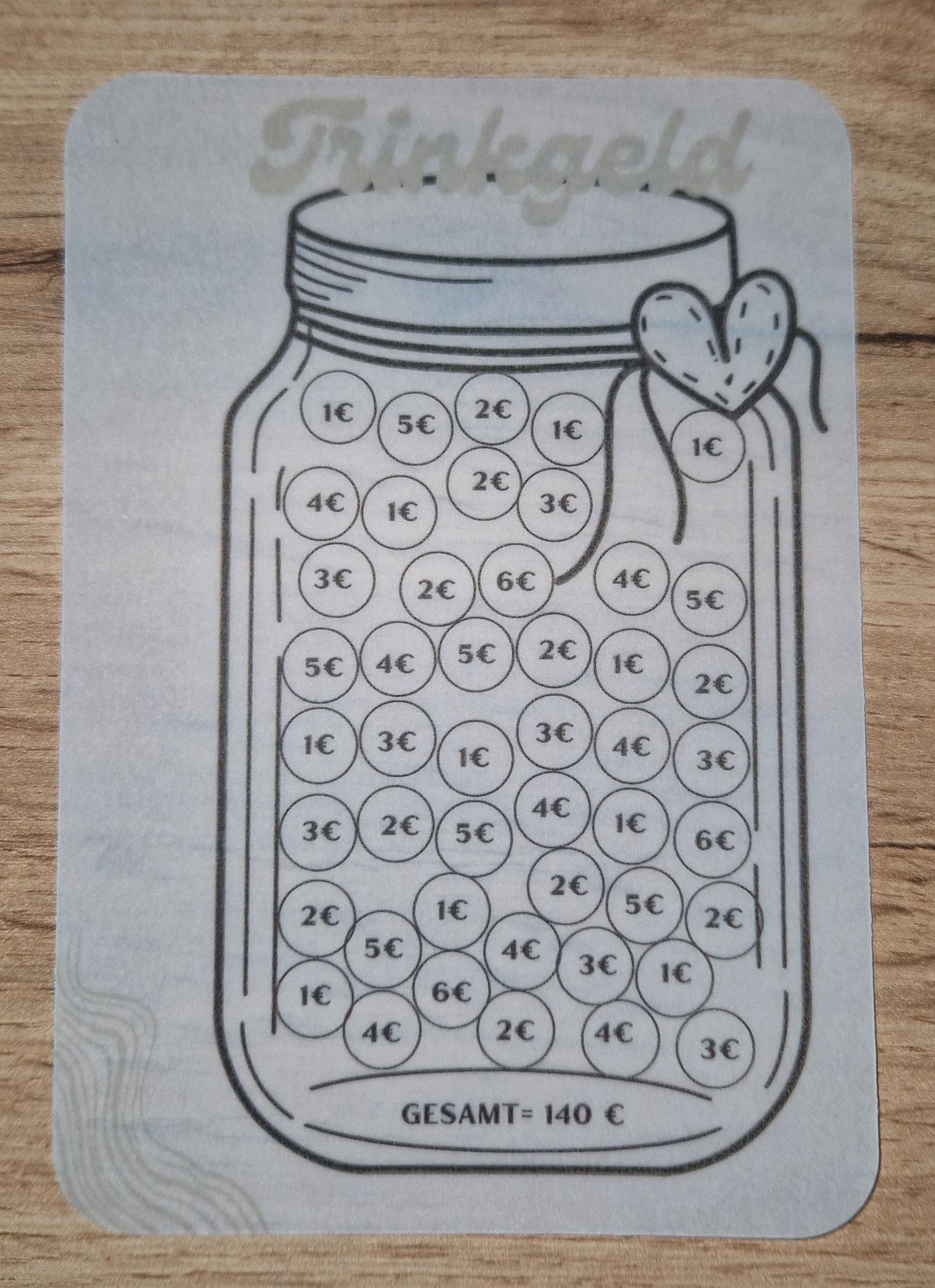 Klassiker Sparchallenge im Transparenten Design