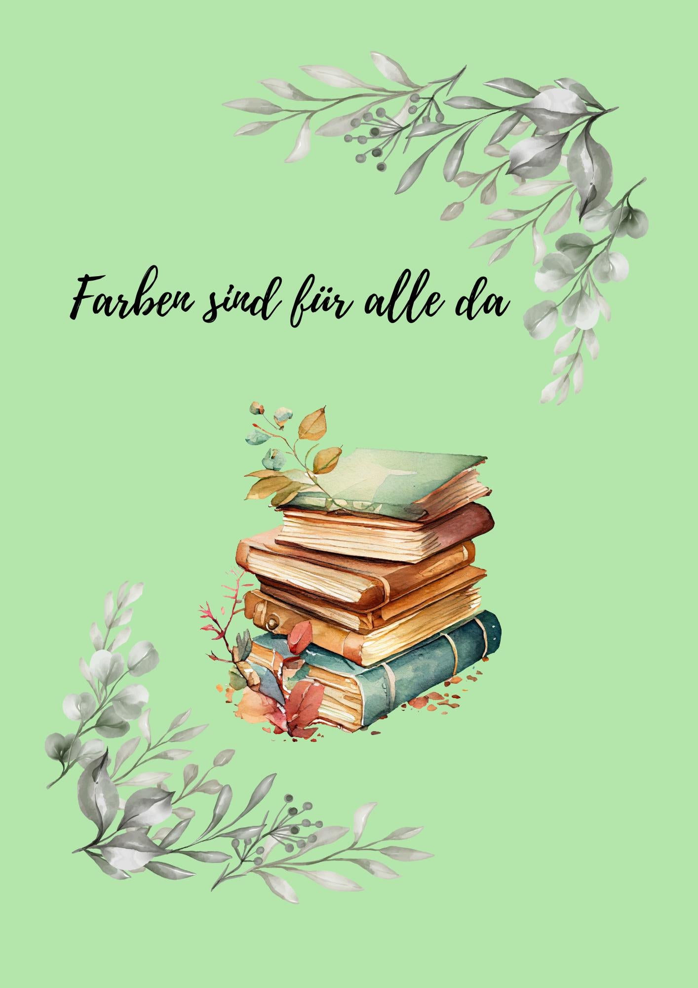 Malbuch "Farben sind für alle da" Bücherwurm Edition