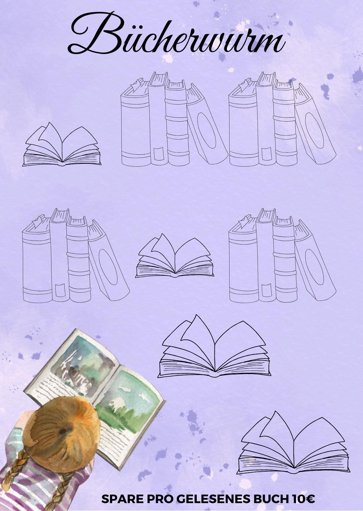 Bücherwurm Challenge – Lesespaß & Sparziel in einem