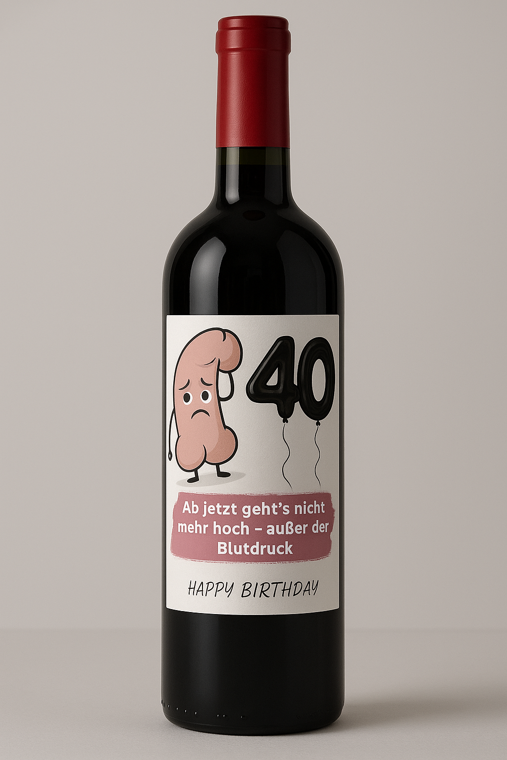 Lustiges Flaschenetikett zum 30./40./50. oder 60. Geburtstag
