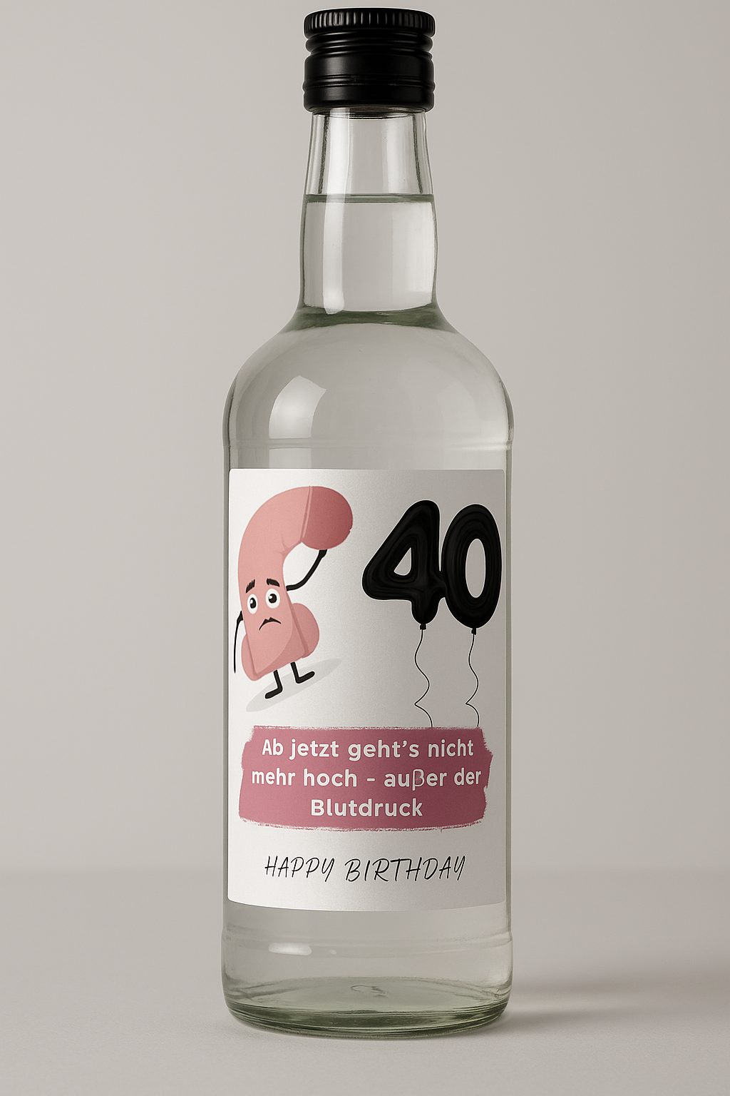 Lustiges Flaschenetikett zum 30./40./50. oder 60. Geburtstag