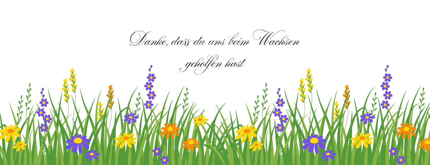 Dankeschön-Duplo für Erzieher:innen – mit Sprüchen & Blumendesign – Abschiedsgeschenk Kita – 10 oder 18 Stück