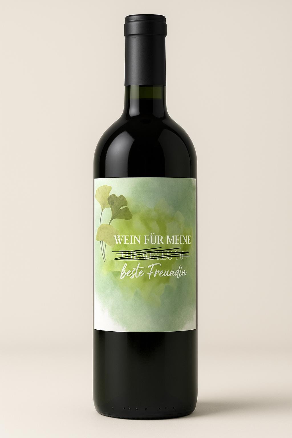 Weinetikett – „Für meine beste Freundin“