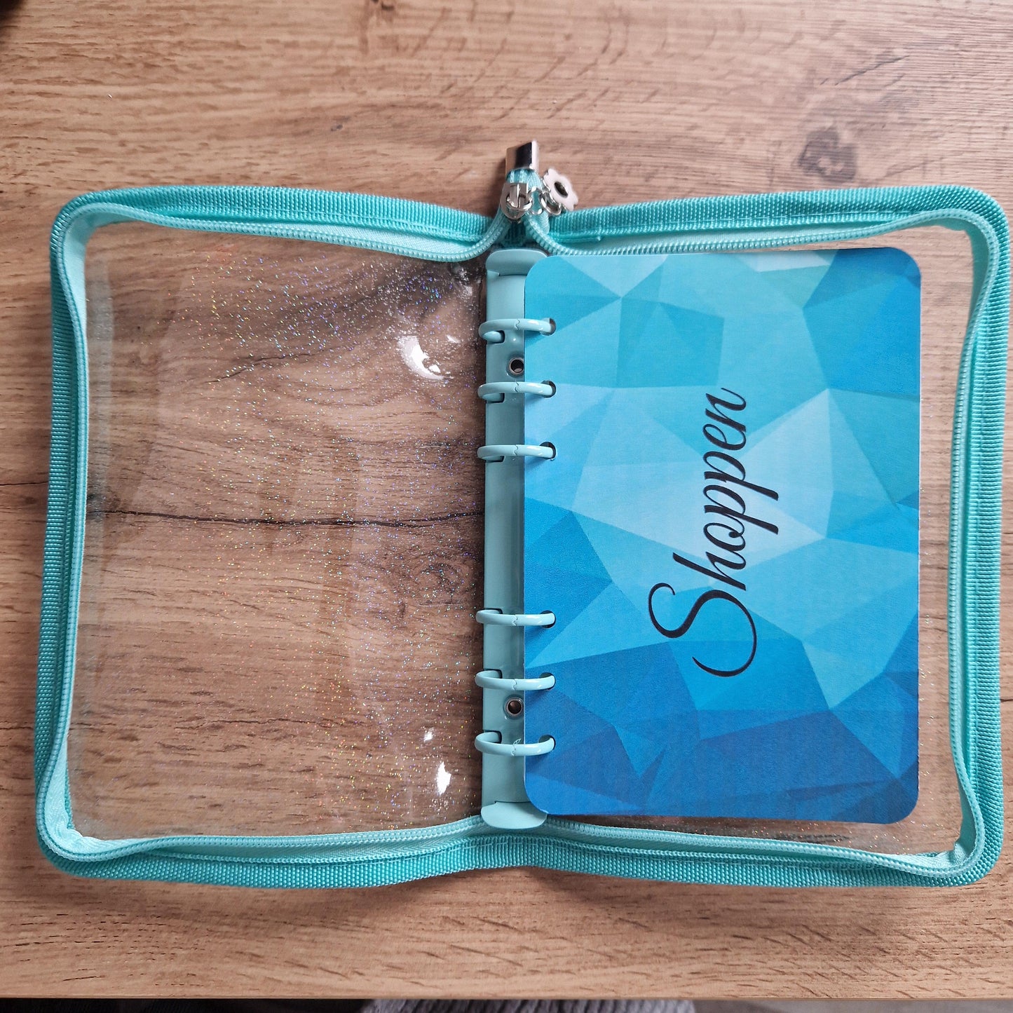 Budgetplaner / Binder A5 Transparent mit Glitzer