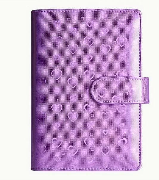 Budgetplaner / Binder A6 Holografisches Muster (Herzen)