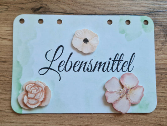 3/6/9/12 oder 15 Kategorien (Inlays) für A6 Binder - 3D Blumen