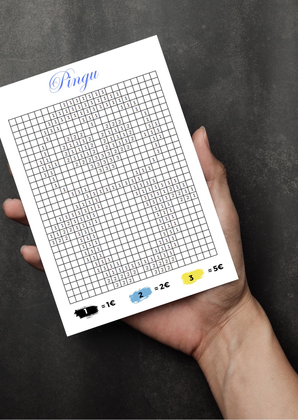 Malen nach Zahlen Pinguin Sparchallenge