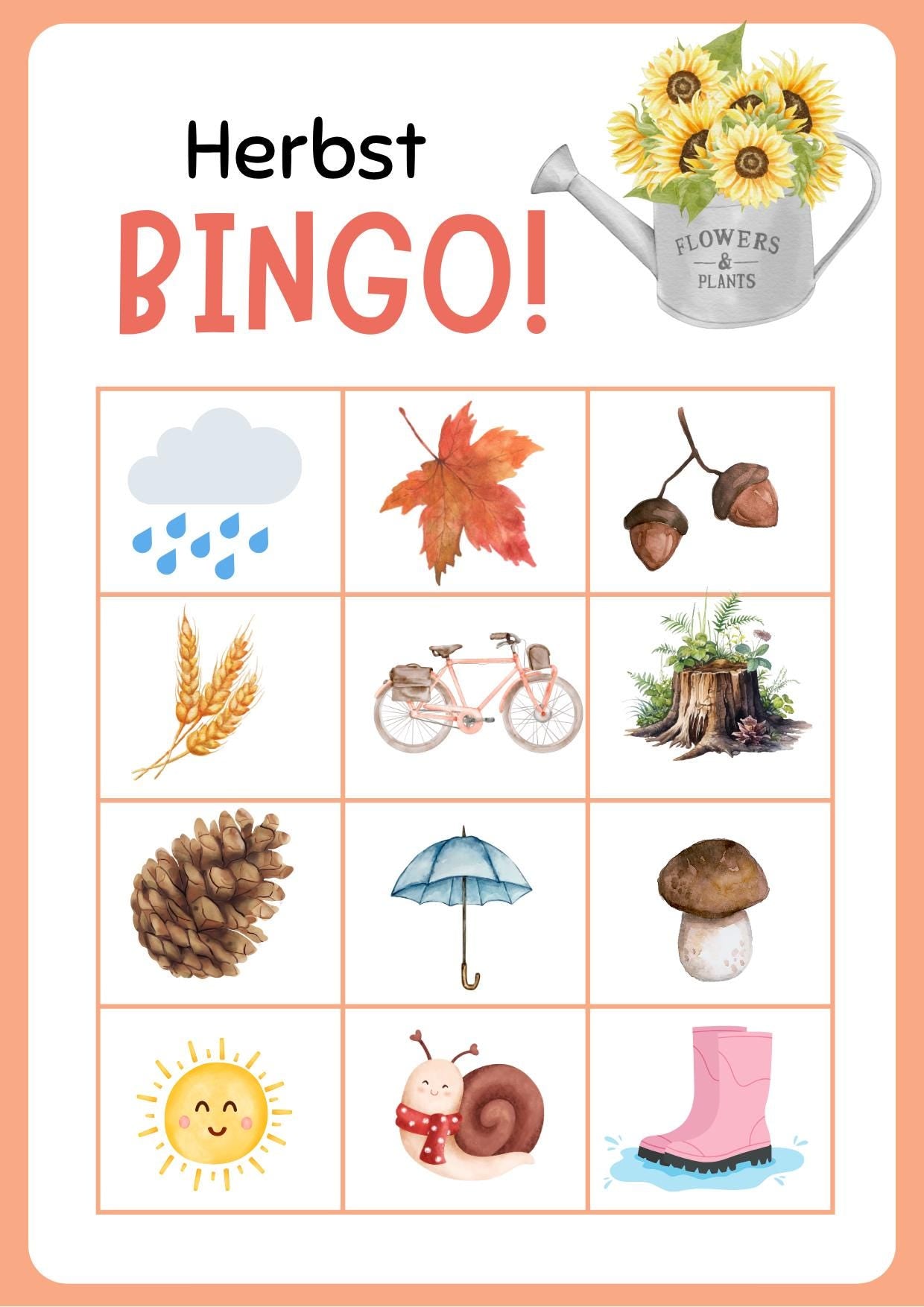 Bilder-Bingo Karten für Kinder – Lernspiel mit Spaßfaktor!